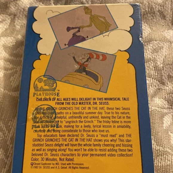 New & Sealed, Dr. Seuss The Grinch Grinches The Cat in The Hat, VHS, 1989 - Picture 6 of 10